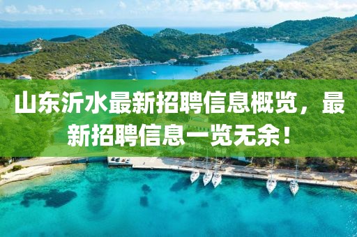 山東沂水最新招聘信息概覽，最新招聘信息一覽無余！
