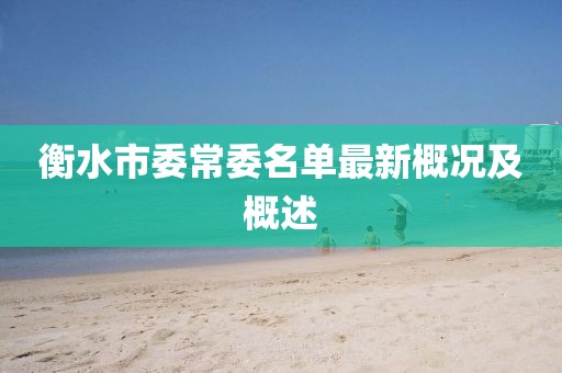 衡水市委常委名單最新概況及概述