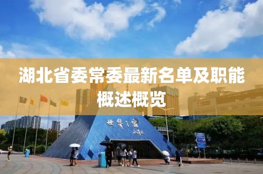 湖北省委常委最新名單及職能概述概覽