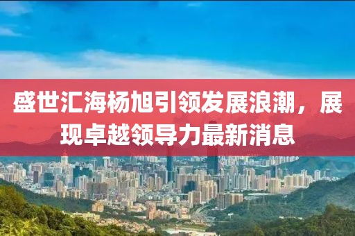 盛世匯海楊旭引領(lǐng)發(fā)展浪潮，展現(xiàn)卓越領(lǐng)導(dǎo)力最新消息