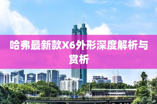 哈弗最新款X6外形深度解析與賞析