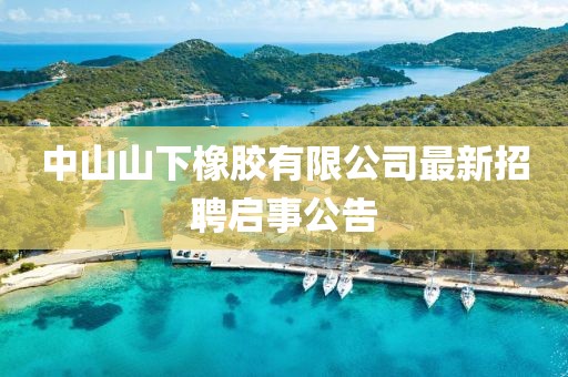 中山山下橡膠有限公司最新招聘啟事公告