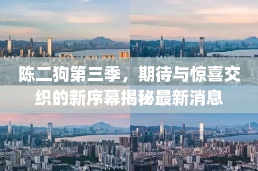 陳二狗第三季，期待與驚喜交織的新序幕揭秘最新消息