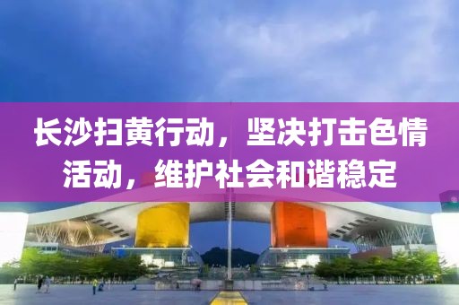 長沙掃黃行動，堅決打擊色情活動，維護社會和諧穩(wěn)定