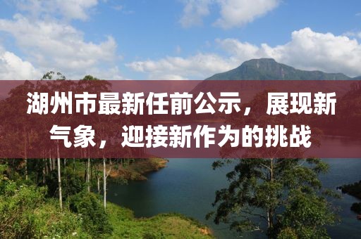 湖州市最新任前公示，展現(xiàn)新氣象，迎接新作為的挑戰(zhàn)